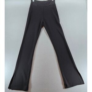 JUSTFAB Black High Rise Split Hem Flare Leggings Pants Women's Size S